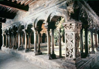 View of the Cloister by French School